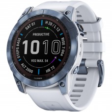 Умные часы Garmin Fenix 7X Mineral Blue, DLC Whitestone (010-02541-14)