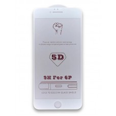 Защитное стекло iPhone 6 Plus 5D белое