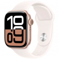 Часы Apple Watch Series 10 42mm Rose Gold Aluminium Case With Light Blush Sport Band S/M