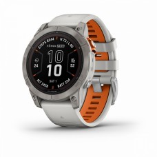 Умные часы Garmin Fenix 7 Pro Sapphire Solar, Fog Gray with Ember Orange Band (010-02777-21)