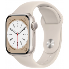Умные часы Apple Watch Series 8, 45mm, Starlight Aluminum Case with Sport Band, Starlight