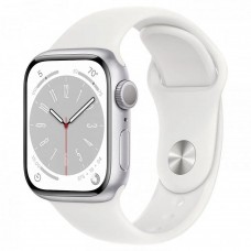 Часы Apple Watch Series 8 GPS 41mm Silver Aluminium Case With White Sport Band S/M