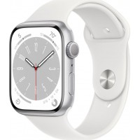 Часы Apple Watch Series 8 GPS 45mm Silver Aluminium Case With White Sport Band S/M