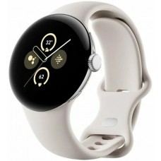 Смарт-часы Google Pixel Watch 2, Wi-Fi, Polished Silver/Porcelain Band