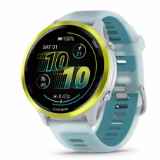 Умные часы Garmin Forerunner 570, 47mm, Yellow Aluminum with Translucent Whitestone/Turquoise Band (010-02971-01)