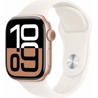 Часы Apple Watch Series 10 46mm Rose Gold Aluminium Case With Light Blush Sport Band M/L