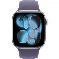 Часы Apple Watch Series 11 46mm Space Gray Aluminium Case With Purple Sport Band S/M (Серый/Фиолетовый)